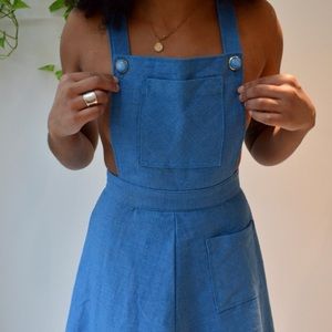 Vintage blue pinafore dress